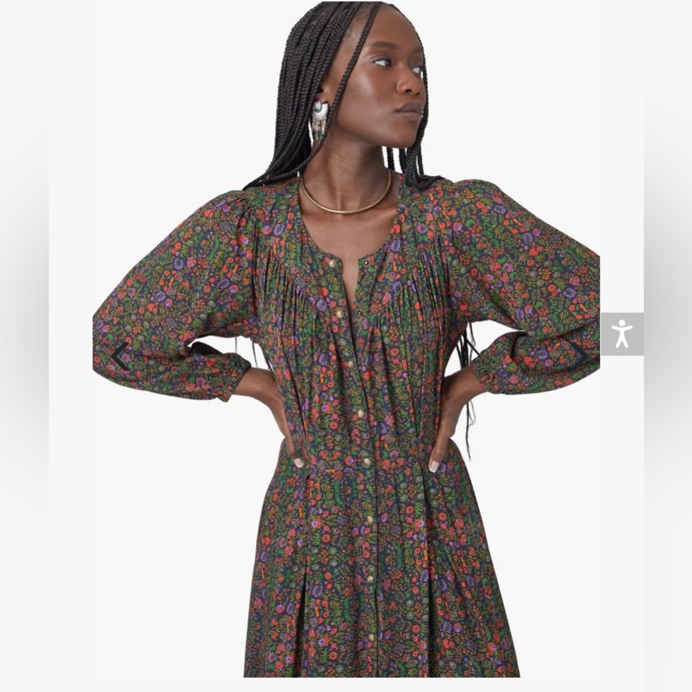 XIRENA Navy Floral Esme Dress